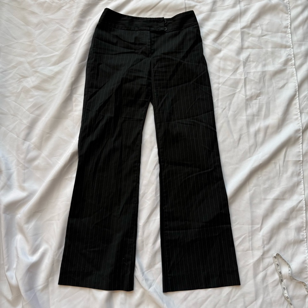 United Colors Of Benetton Black Pinstripe Boot Cut Pants